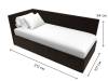 Кровать Лига Диванов Лига-039 122068L коричневый левая 90x200 фото 8