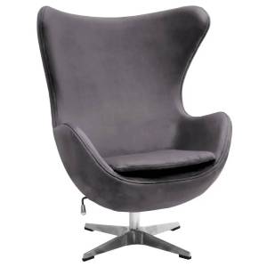 Кресло Bradex Home Egg Style Chair FR 1048 темно-серый, искусственная замша