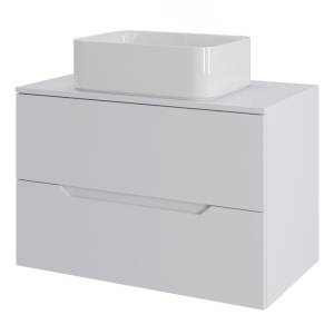 Тумба с раковиной Orange Line Li-70TuwMDF+B02-460W белый матовый, 70 см