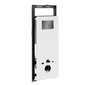Система инсталляции для унитазов Wasserkraft Salm 27TLT.010.ME.WH.PB03 клавиша черный глянцевый