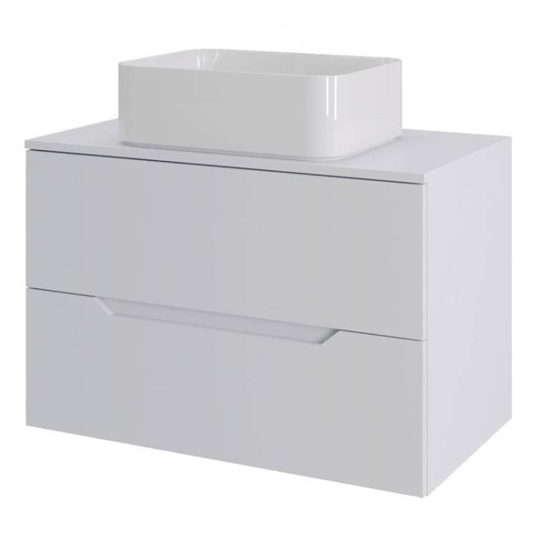 Тумба с раковиной Orange Line Li-70TuwMDF+B02-460W белый матовый, 70 см