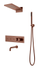 Душевой комплект Boheme Fusion 131-2-BRB с термостатом, трехпозиционная с изливом, Brushed Bronze