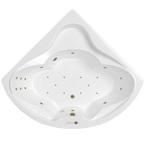 Акриловая ванна WHITECROSS Konsul 150x150 0110.150150.100.ULTRA.BR с гидро и аэромассажем, 