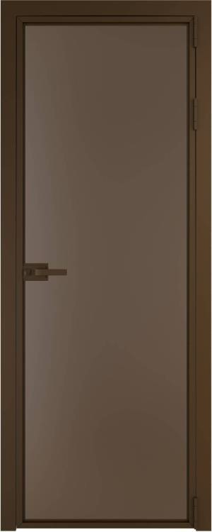 Межкомнатная дверь Profil Doors 1 AX цвет профиля Деорэ, стекло безопасное 6 мм монохром гляссе 600x2000