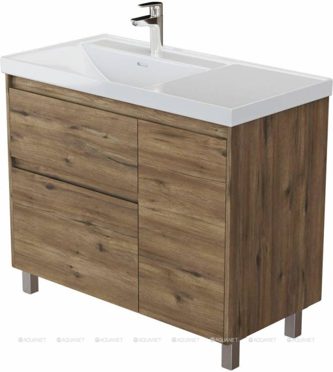 Тумба с раковиной Aquanet Nova Lite 2.0 100 L 365910 Дуб рустикальный