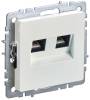 Розетка компьютерная RJ45 2-местная IEK Brite BR-K20-1-K36 жемчуг