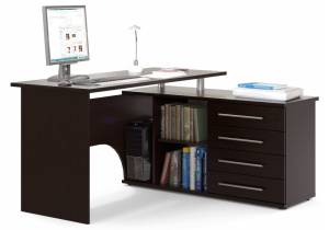 Стол компьютерный Woodville КСТ-109П 18229 венге 140x128x75