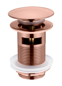 Донный клапан Boheme 612/2-CB с переливом, клик-клак, Copper Brushed