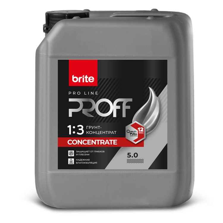 Грунт-концентрат влагозащитный 1:3 Brite Pro Line Proff Concentrate 5 л