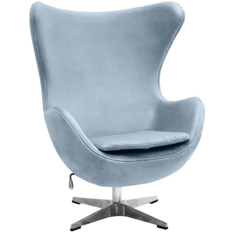 Кресло Bradex Home Egg Style Chair FR 0645 серый/искусственная замша