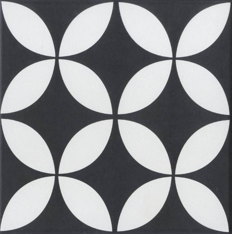 Керамогранит Yurtbay Stamp S17612 Black Matte 20x20