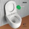 Унитаз с инсталляцией Iddis Basic BASAI03i73 безободковый, сиденье микролифт, белый глянцевый, клавиша смыва белая фото 4