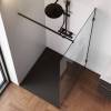 Душевая перегородка Am.Pm X-Joy W94WI-100-F1-BTE 100x195, стекло прозрачное 6 мм, профиль черный фото 4