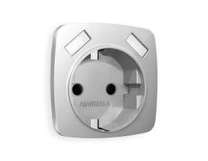 Лицевая панель для электрической розетки с заземлением со шторками 2USB A+A Ambrella Volt Omega OP4090