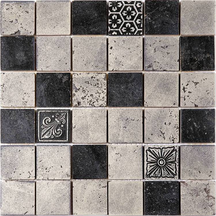 Мозаика Skalini Royal Dark RDK-3B Серо Черная 30.5x30.5