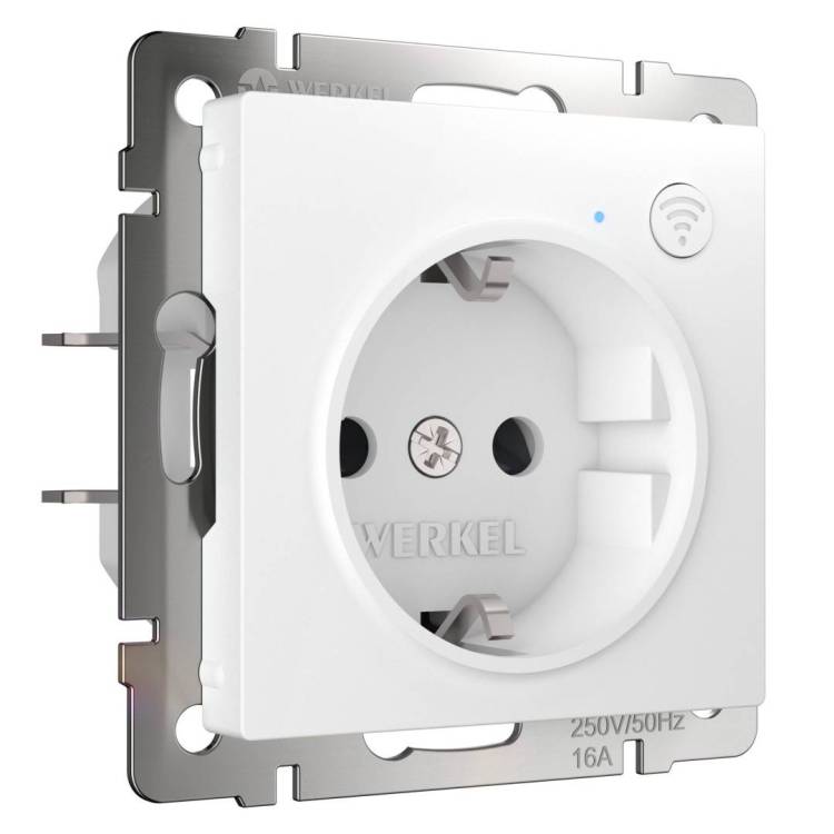 Умная встраиваемая розетка с заземлением с защитными шторками Werkel W1171601