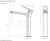 Смеситель для раковины Black&White GF-7209-MB черный матовый фото 2