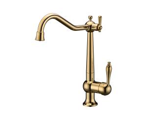 Смеситель для кухни Paulmark Retro Re213226-G золото