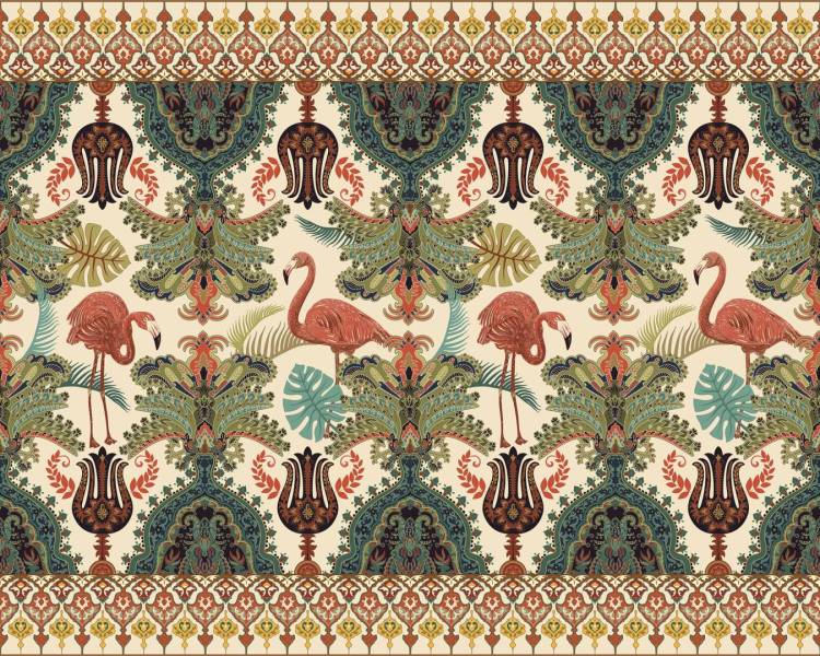 Фреска Ortograf Arabesque 33437 Flamingo Филиграна со стразами FM-F/S