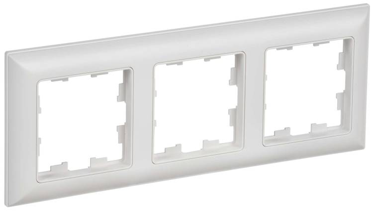 Рамка 3-постовая IEK Brite BR-M32-12-K91 арктический белый/белый