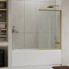 Шторка на ванну Wasserkraft Schunter (Шунтер) 82S02-80WS профиль матовое золото, стекло прозрачное, 80x140