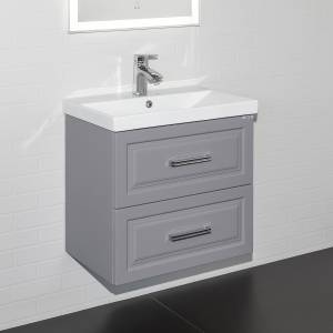 Тумба с раковиной Comforty Бросно-60П2 00-00021589CF альпийский иней