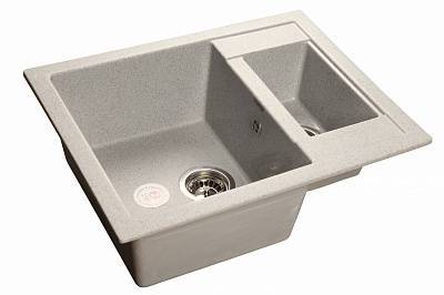 Мойка кухонная GranFest Quadro GF-Q--610K 1.5-чаши 610x500мм серый