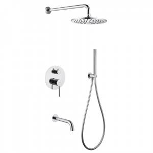 Душевая система Abber Wasser Kreis AF8117 скрытого монтажа с изливом, хром