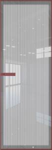 Межкомнатная дверь Profil Doors 1 AGN цвет профиля Красный антрацит, стекло безопасное 4 мм страйп 700x2000