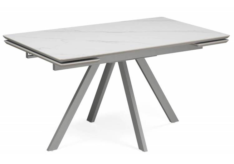 Керамический стол Notta Вилли 631645 Белый мрамор snow white / серый