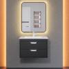 Тумба с раковиной Uperwood Modul 393020549 подвесная, матовая, черная, 65 см фото 8