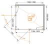 Душевой уголок Cezares VERONA-W-AH-2-120/100-P-Cr-R профиль хром, стекло матовое, 120x100x195 фото 2