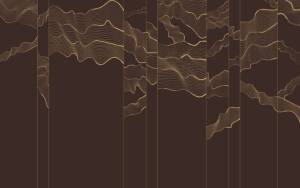 3D Фотообои Artegrafico «Золотая геометрия линий в бордовых тонах» LST-023 песок