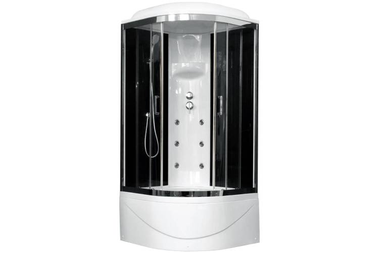 Душевая кабина Royal Bath RB 90BK3-BT-CH с высоким поддоном, с сиденьем
