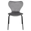 Набор из 2 стульев Bradex Home Seven Style RF 0256P темно-серый велюр с черными ножками фото 2