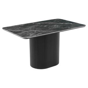 Стол Bradex Home Festa RF 0806 керамогранит wacom, черный 140x85x77