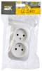 Розетка 2-местная IEK Glory ERH20-K01-10 белый фото 2