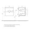Тумба под раковину BelBagno DUE-500-2C-SO-BM-P Белый металлик, 50.6x50x42.3 фото 2