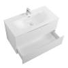 Тумба с раковиной BelBagno MARINO-CER-N 100 Bianco Lucido, раковина BB-8099 фото 4