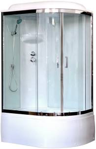 Душевая кабина Royal Bath RB8120BK6-WT-CH-L с высоким поддоном, с сиденьем