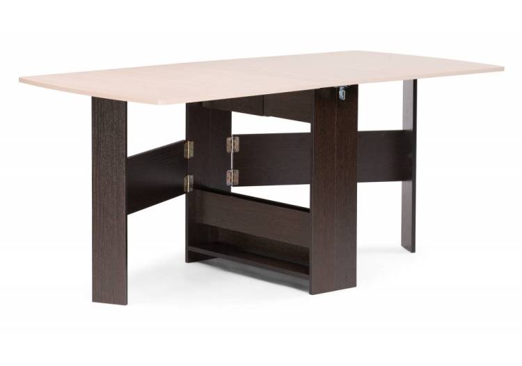Стол-книжка Woodville Клотилд 474293 венге, дуб молочный 29(228.5)x80x75