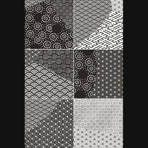 Керамогранит Fioranese Kintsugi KTJX201 20 Japan Mix B&W lucido 20.13x20.13