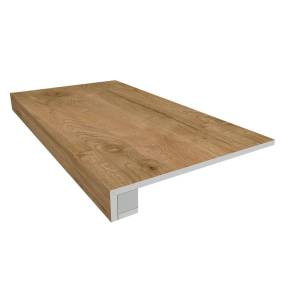 Ступень Ametis by Estima Selection 39149 Set/Steptrade/SI04_NS/33x120/Riser/SI04_NS/14,5x120 неполированная с бортиком 33x120 + Подступенок 14.5x120