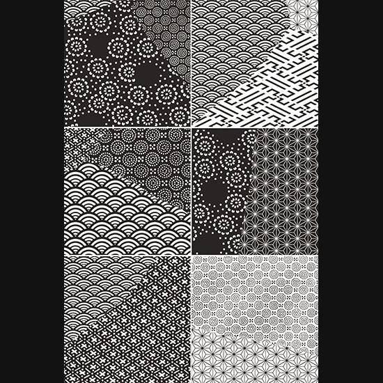 Керамогранит Fioranese Kintsugi KTJX201 20 Japan Mix B&W lucido 20.13x20.13