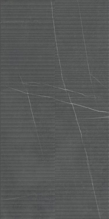 Керамогранит Global Tile Nylo GT1206014965MR Черный линии 60x120