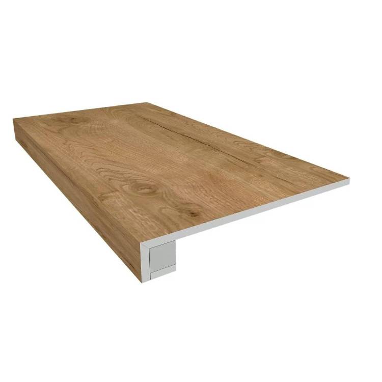 Ступень Ametis by Estima Selection 39149 Set/Steptrade/SI04_NS/33x120/Riser/SI04_NS/14,5x120 неполированная с бортиком 33x120 + Подступенок 14.5x120