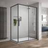 Душевой уголок Vincea Slim-U VSR-2SU9012CLB профиль матовый черный 120x90