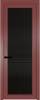 Межкомнатная дверь Profil Doors 1 AGP цвет профиля Красный антрацит, стекло безопасное 6 мм мору черный 600x2000