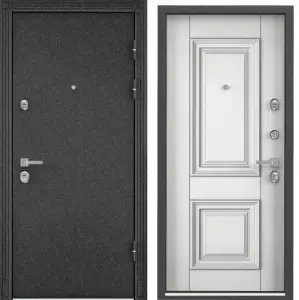 Входная стальная дверь Torex PROFESSOR-4+ 02 MP 10139 Черный шелк/Белый (арт. КТ Белый) 2000x880