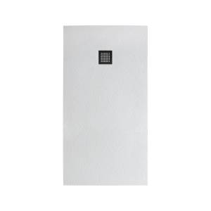 Поддон для душа BelBagno Uno TRAY-MR-UNO-AH-140/90-35-W-NO с сифоном и чёрной матовой декоративной накладкой, 140x90